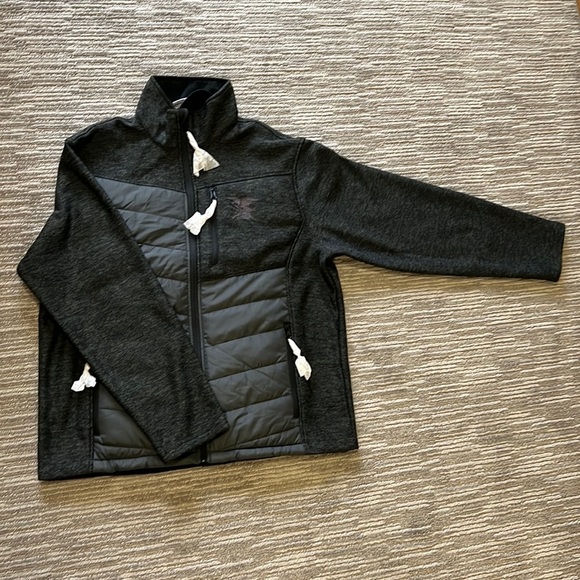 NRA Gray Puffer Fleece Jacket w/ Embroidered Logo - Picture 3 of 7